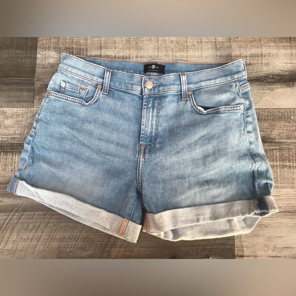 7 For All Mankind Women's Mid Roll Shorts size 29